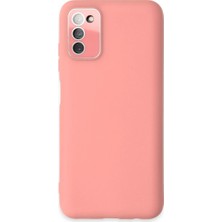 ENCO Samsung Galaxy A03S Kılıf Lansman Glass Kapak - Pembe