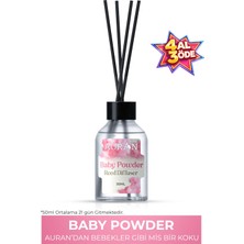 Rafta Auran Bebek Pudrası Çubuklu Oda Kokusu Bambu Kokusu Baby Powder Reed Diffuser 50ML
