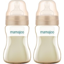 Rafta Mamajoo Gold Plus Ikili Biberon 250 ml & Anti-Kolik Silikon Biberon Emziği M