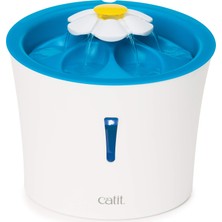 Rafta Catıt Çiçek Çeşmesi, Kediler Için Led'li Çiçek Çeşmesi, 3l, Beyaz/mavi
