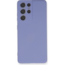 ENCO Samsung Galaxy S21 Ultra Kılıf Nano Içi Kadife Silikon - Lila