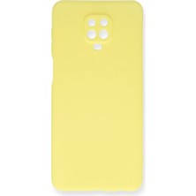 ENCO Xiaomi Redmi Note 9 Pro Kılıf Nano Içi Kadife Silikon - Sarı