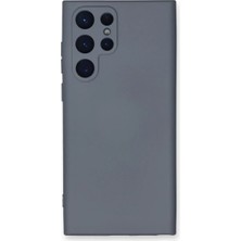 ENCO Samsung Galaxy S22 Ultra Kılıf Nano Içi Kadife Silikon - Gri