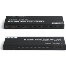Rafta Dark 8 Port 4K 60Hz HDMI Kvm Switch (DK-AC-KVMHD8X1)