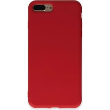 ENCO Apple iPhone 7 Plus Kılıf Nano Içi Kadife Silikon - Kırmızı