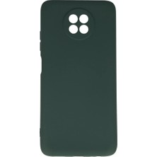 ENCO Xiaomi Redmi Note 9 5g Kılıf Nano Içi Kadife Silikon - Koyu Yeşil