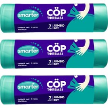Rafta Smarter 3 Lü Jumbo Boy Çöp Torbası 80X110CM (Çöp Poşeti)