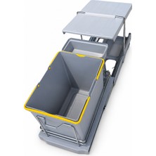 Hemaks HM-2664 G (16+1 Litre) Raylı Çöp Kovası Gri