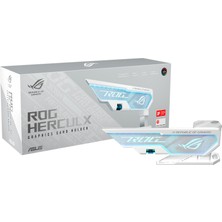 Rafta Asus Rog Herculx Grafik Kart Tutucu En Güçlü Kartlarla Kullanımı Kolay Üstün Tasarımlı ve Kapsamlı Grafik Kart Aparatı Beyaz