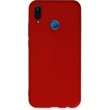 ENCO Huawei P20 Lite Kılıf Nano Içi Kadife Silikon - Kırmızı