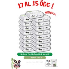 Rafta Sleepy 17 Al 15 Öde Natural Yenidoğan Islak Mendili 90 Adet ve Rosıe