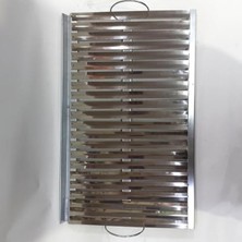 Rafta Paslanmaz Çelik Mangal Izgarası, 56X35 cm Ölçüsü ile Kullanışlı ve Dayanıklı
