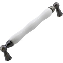 Rafta Domaniç Porselen Antik Nikel Kulp 160 mm Mobilya Çekmece Mutfak Dolabı Dolap Kapak Kulplar Kulb Kulp