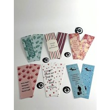Rafta Karışık Renkli Kitap Ayracı Seti, 6 Farklı Model ile Hediyelik