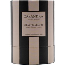 Rafta Casandra Glazed Allure Soya Mum – Elma & Tarçın & Vanilya Kokulu Dekoratif Aromaterapi Mum