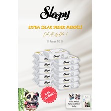 Rafta Sleepy Extra Islak Bebek Havlusu 90'lı 11 Al 10 Öde ve Rosıe Pamuk