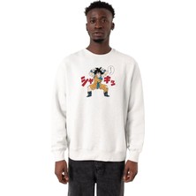 Rafta Tshirthane Dragon Ball Z Anime Angry Goku Beyaz Erkek 2ip Sweatshirt P18553S3915, Xl