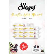 Rafta 7 Al 6 Öde Sleepy Sensitive Islak Bebek Mendil 50'li ve Rosıe Pamuk