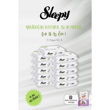 Rafta Sleepy 11 Al 10 Öde Natural Yenidoğan Islak Mendili 90 Adet ve Bebek Pamuğu
