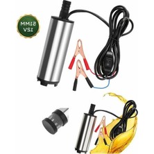 Rafta Mini Dalgıç Akaryakıt Transfer Pompası, 12V 51MM ile Taşınabilir