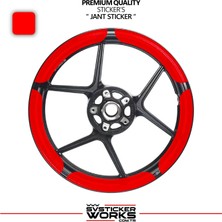 Sv Sticker Works Taycan Style 17 Inç Motosiklet Jant Sticker Seti – Naked & Racing Uyumlu