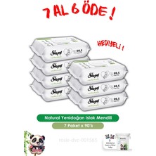 Rafta Sleepy 7 Al 6 Öde Natural Yenidoğan Islak Mendili 90 Adet ve Rosıe