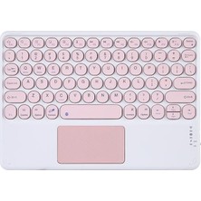 Rafta Valkyrie Kablosuz Touchpad Bluetooth Klavye - Ios Android Windows Uyumlu - Türkçe Dil - Şarjlı - Ultra Ince - Type-C Giriş Pembe