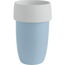 Rafta Oioi Leak Lock Sızdırmaz Silikon Bardak- Mineral Blue/powder Grey