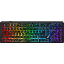 Rafta Coverzone Ajazz AK980 Max He Manyetik Switch Klavye - USB Bağlantılı, Rgb Işıklandırma, 128K Tarama Hızı, 0.01MM Hassasiyet, Full Tuş Değiştirme Desteği, Abs Gasket Yapı (AK980 Max He - Desenli Siyah)
