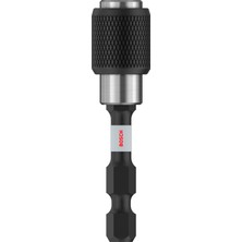 Rafta Bosch Professional Accessories 2608522320 Hızlı Kilit Uç Tutucu (Darbe Kontrolü, 1/4 Inç Altıgen Şaft, Maymuncuk ve Tıklama)