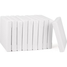 Rafta Mini Tuval Seti 10X10 cm (10 Adet) -%100 Pamuk Gerdirmeli Ahşap Çerçeveli Beyaz Kanvas Tuval Pano, Yağlı Boya ve Akrilik Tablo Içi Sanat Tuvali