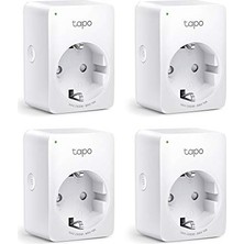 Rafta Tapo P100 4-Pack, Akıllı Mini Wi-Fi Soketi,  Alexa ve Google Home ile Çalışır, Uzaktan Kontrol, Cihaz Paylaşımı, Hub Gerekmez