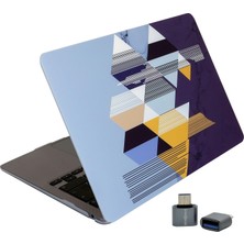Rafta Synccase Huawei Matebook D15 Kılıf (15,6 Inç) | Geometrik Desenli Sert Kapak Laptop Koruyucu | Ince ve Hafif Tasarım Siyah