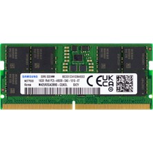 Rafta Samsung 16GB Ddr5 4800MHZ PC5-38400 CL40 Sodımm 1rx8 1.1V Ecc Olmayan 262-PIN So-Dımm Dizüstü Ram Bellek M425R2GA3BB0-CQK