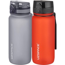 Rafta Uzspace 2'li Tritan Matara Seti 650 ml 14 Farklı Renk Seçeneği Fiftyfifty Gri-Fantasyred