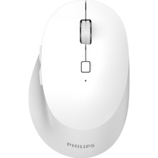 Rafta Philips SPK7607 Kablosuz Mouse, Bluetooth 5.0/3.0 ve 2.4ghz, 3200 Dpı, 5 Kademeli Dpı, 7 Tuş, Sessiz Tıklama, 15 M Kablosuz Menzil (Beyaz)