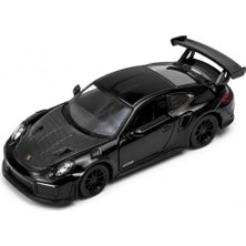 Rafta Kinsmart 1:36 Porsche 911 Gt2 Rs Çek Bırak Metal Model Araba, Açılabilir Kapılı Koleksiyonluk Spor Araç KT5408D, Siyah