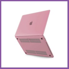 Bezos Macbook Pro 13 2020 Macbook Buzlu Kapak - Pembe Bzoshb