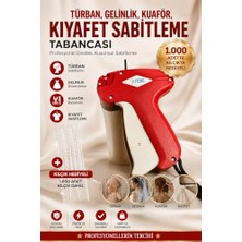Rafta Feng Türban Gelinlik Kuaför Tasarım Kılçık Etiket Tabancası – 5 mm Fine + 1.000 Adet 5 mm Kılçık Hediyeli