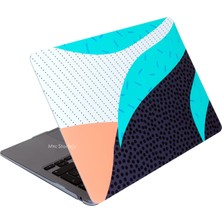 Rafta Mcstorey MacBook Air 13 Inç Kılıf A2337 M1 Uyumlu A1932 A2179 Sert Koruyucu Hard Case Desenli Mat Kapak Çizilme ve Darbe Koruma Turkuaz