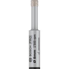 Rafta Bosch 1x Döner Matkaplar Için Pro Ceramic Dry Matkap Ucu, Silindirik Şaft (Döşemeler, Sert Fayanslar, Ø 8 Mm, Professional Aksesuar Döner Matkap/vidalamalar)