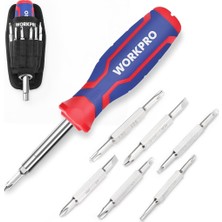 Rafta Workpro 15-In-1 Çok Fonksiyonlu Tornavida Seti, Krom Vanadyum, Değişken Uçlu, Bel Askılı Kılıf, Profesyonel