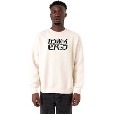 Rafta Tshirthane Cowboy Bebop Retro Letter Logo Ekru Erkek 2ip Sweatshirt P20680S2814, Xl