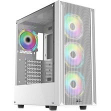 Rafta Power Boost X-12B USB 3.0 Mesh 4 X120MM Argb Fanli Beyaz Kasa
