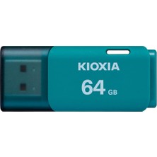 Rafta Kıoxıa Transmemory U202 64GB USB Bellek – USB 2.0, Açık Mavi