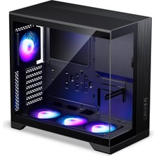 Rafta Phanteks Xt V5 Panoramik Cam Kompakt Atx Oyun Pc Kasası, 4x 120 Argb Pwm Fanlar, Siyah