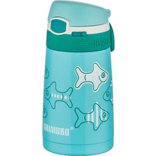 Rafta Shamobo Fiftyfifty Çocuk 350 ml Pipetli Paslanmaz Çelik Termos Bpa Içermez 7 Renk Turkuaz