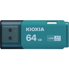 Rafta Kıoxıa Transmemory U301 64GB USB Bellek – USB 3.2 Gen 1, Açık Mavi