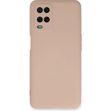 Oppo A54 4g Kılıf Nano Içi Kadife Silikon - Pudra
