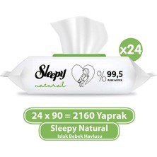 Rafta Sleepy Natural Islak Bebek Havlusu 24 x 90 Yaprak (2160 Yaprak)